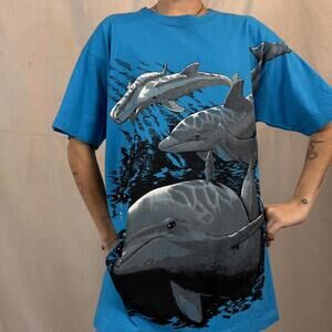Vintage Dolphin All Over Print Tee
